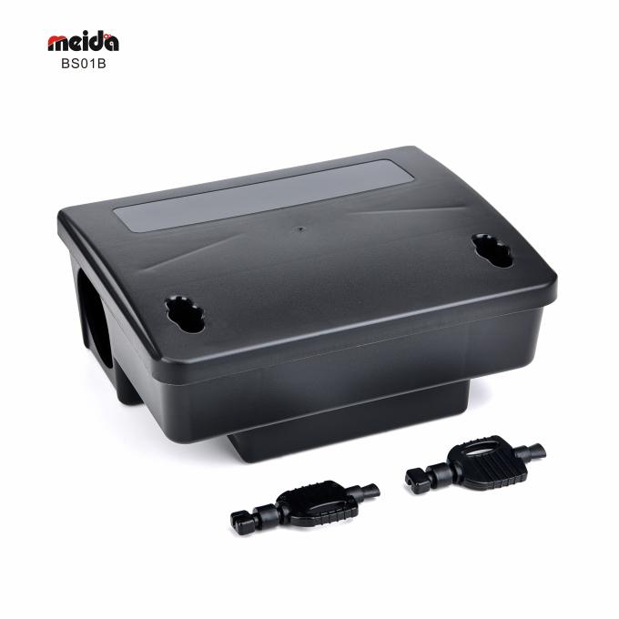 Box di controllo dei roditori in plastica eco-friendly per la stazione di esche per topi in Black Power Source-free 0