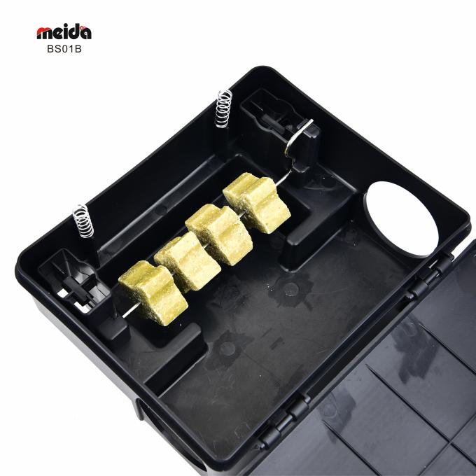 Box di controllo dei roditori in plastica eco-friendly per la stazione di esche per topi in Black Power Source-free 3